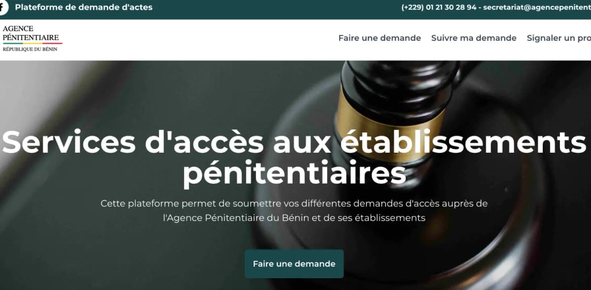 Permis.justice.bj: le Bénin digitalise les autorisations de visite aux prisonniers