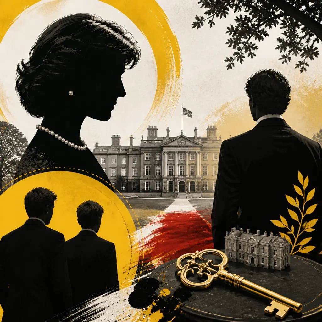 Illustration editoriale pour Lady Diana : Louis Spencer, cousin de William et Harry, hérite du domaine familial à 100 millions de livres