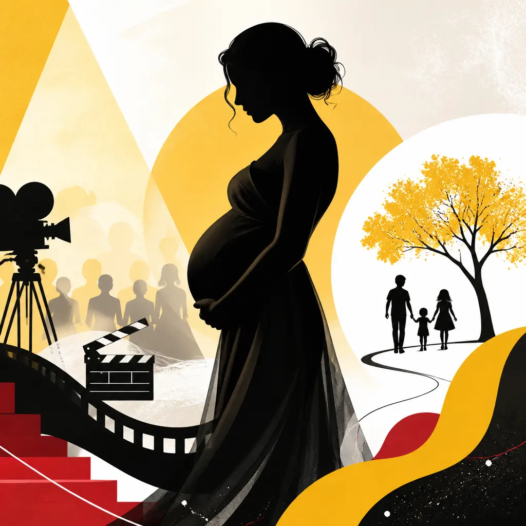Illustration editoriale pour Natalie Portman, enceinte à 45 ans, dévoile pour la première fois son ventre arrondi