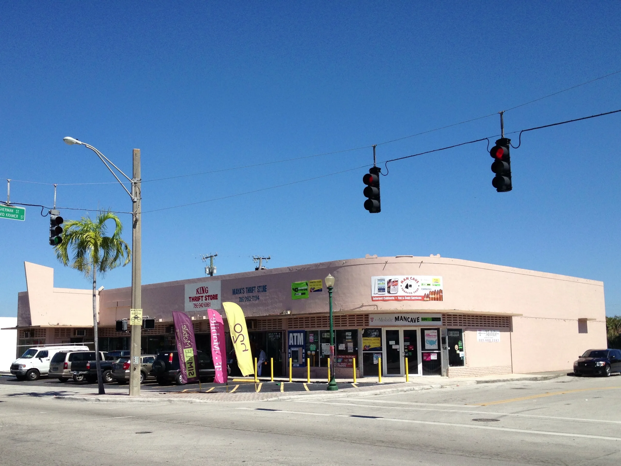 Vue du centre-ville d’Opa-locka, dans le comté de Miami-Dade en Floride