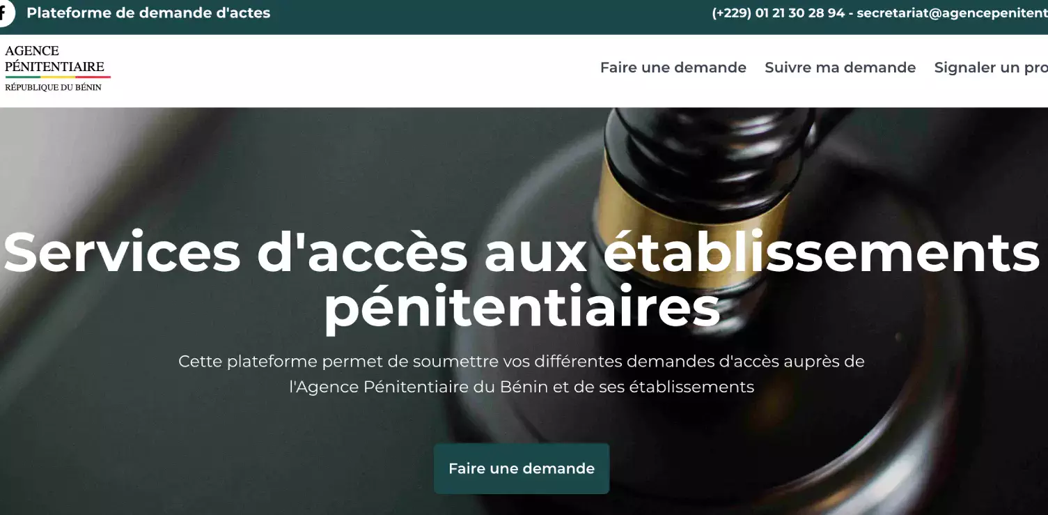 Permis.justice.bj: Benin digitizes prison visitation permits