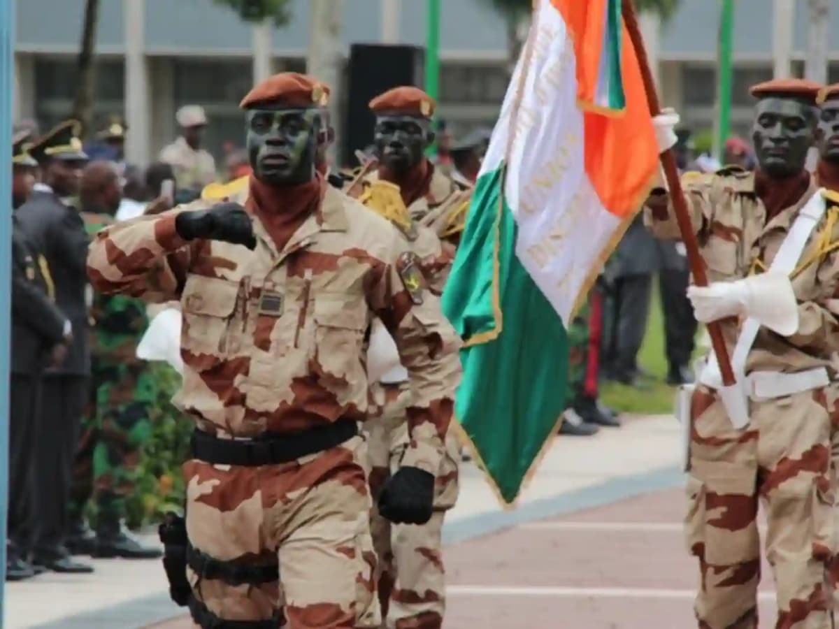 Benin – August 1, 2025: arrival of the Ivorian troop for the military parade