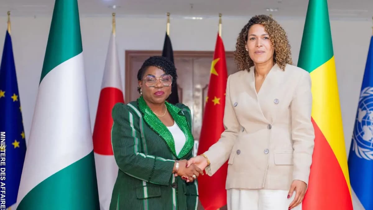 Benin: Corinne Amori Brunet receives the new ambassador of Nigeria, Mopelola Adéola-Ibrahim.