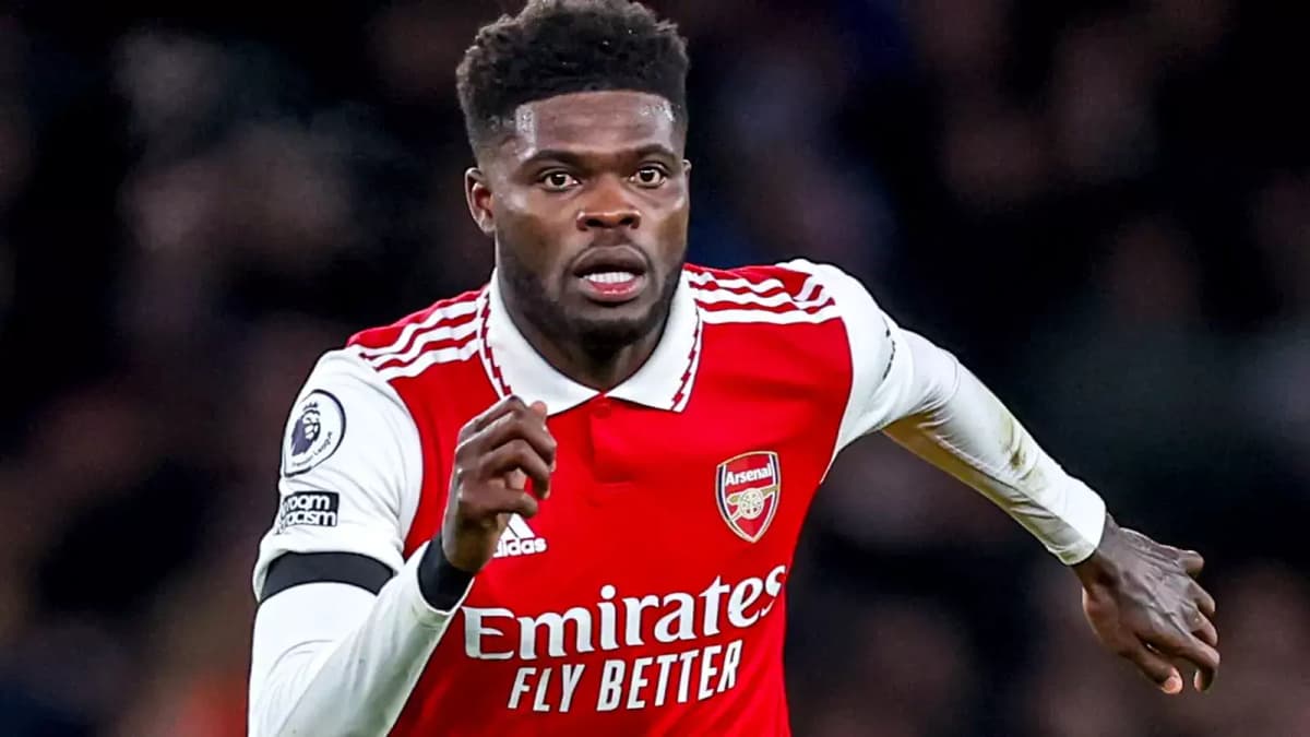 L'international ghanéen d'Arsenal Thomas Partey lors d'un match avec les Gunners