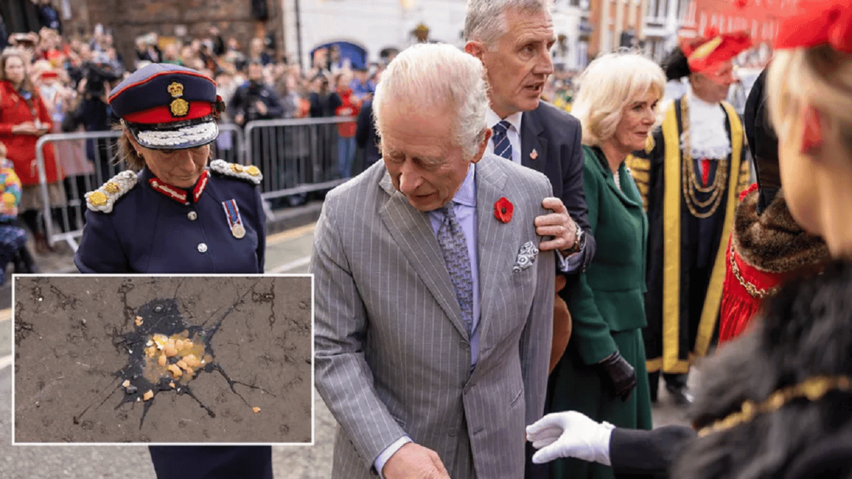 Le roi Charles III visé par des jets d’Å“ufs lors d’une visite, un homme arrêté (vidéo)