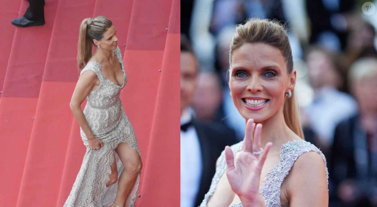 Festival de Cannes 2023 : Sylvie Tellier chute en pleine montée des marches (photos)