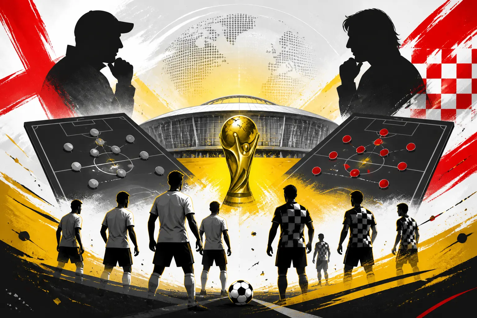 Mondial 2026 : l’Angleterre avec Kane en 4-2-3-1 contre la Croatie de Modrić