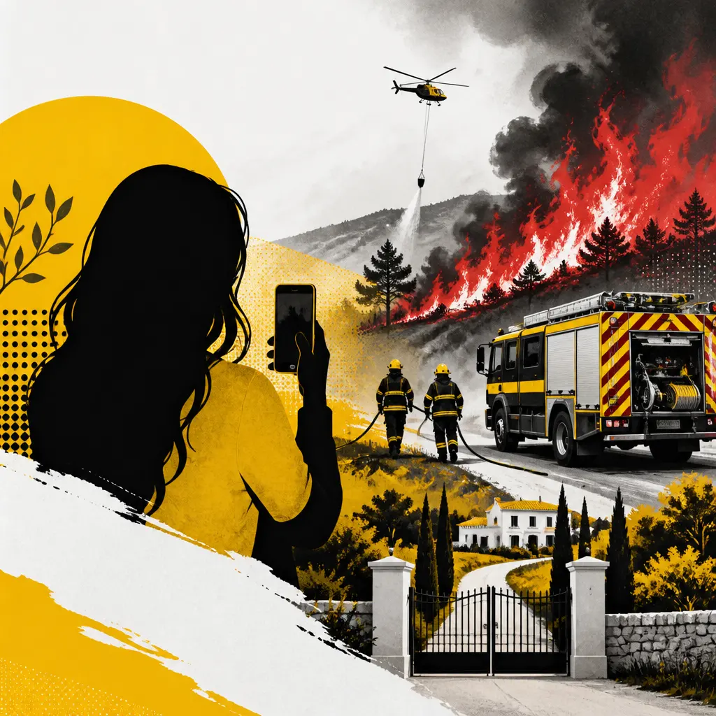 Karine Le Marchand face à un feu de forêt près de son domaine, les pompiers interviennent rapidement