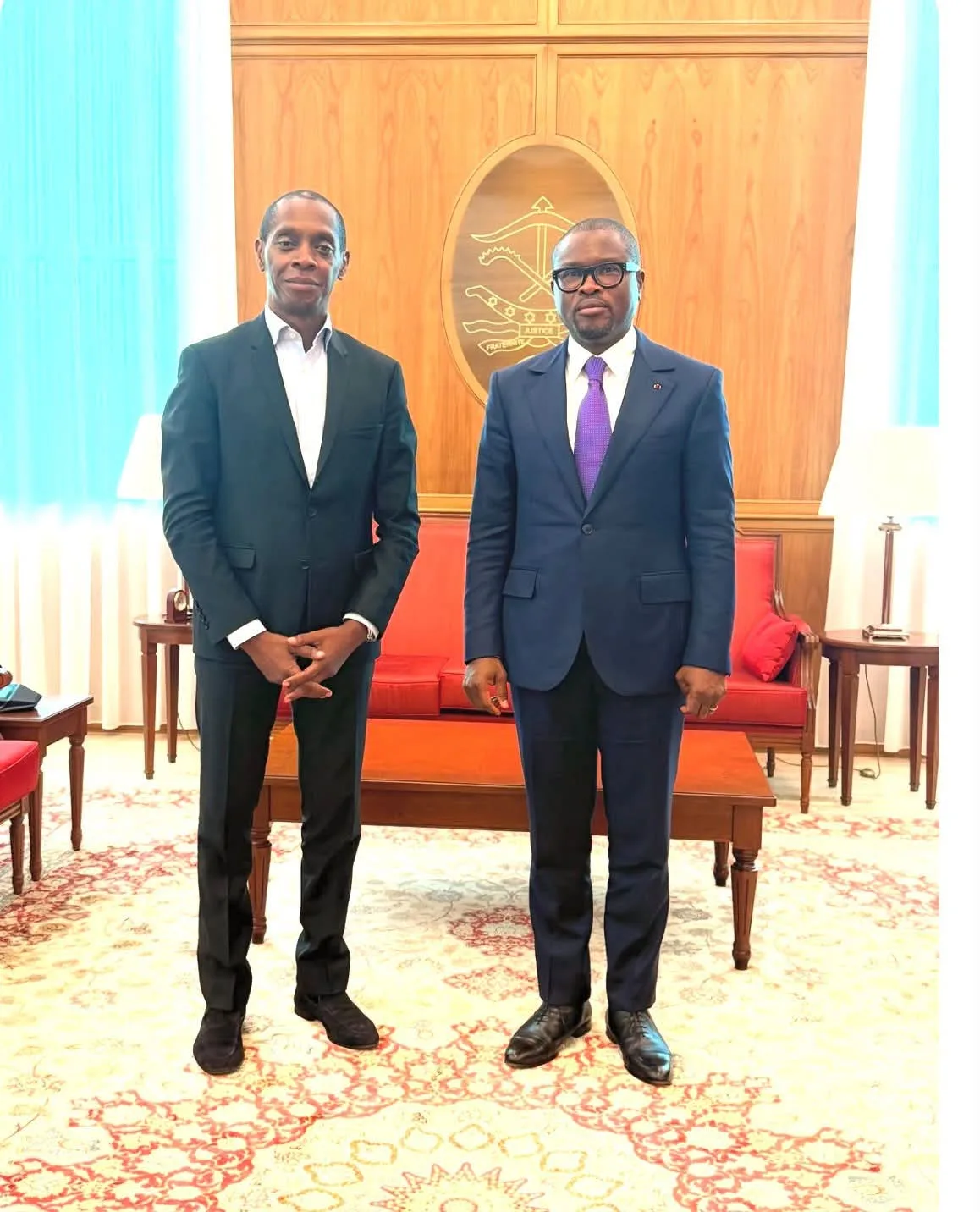 Palais de la Marina: Claudy Siar reçu par le président Romuald Wadagni pour présenter les chantiers de « Bénin Influence »
