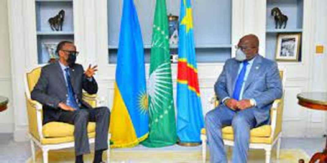 Les présidents Félix Tshisekedi et Paul Kagame