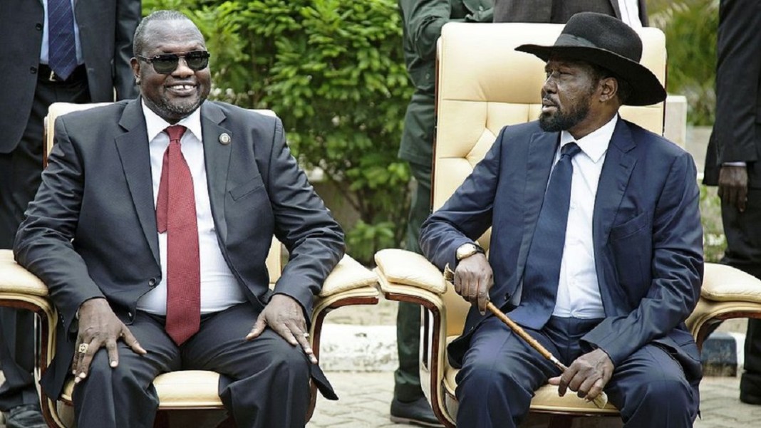 Le président sud-soudanais et son vice-président