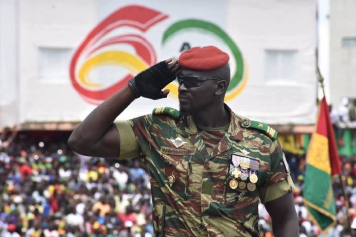 Le colonel Mamady Doumbouya, commandant du Groupement des forces spéciales (GPS)
