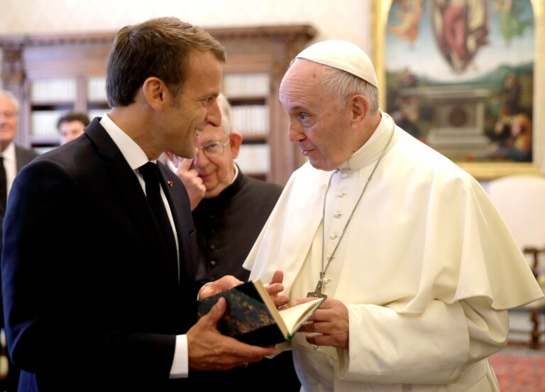 Le Pape FranÃ§ois et Emmanuel Macron