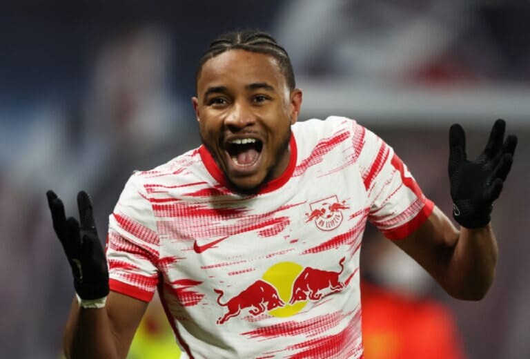 Christopher Nkunku, sous le maillot de Leipzig