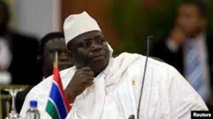 L'ancien président gambien Yahya Jammey lors d'un sommet