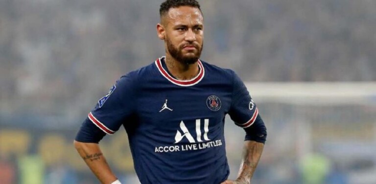 Lâ€™attaquant du PSG Neymar lors d'un match avec son Ã©quipe