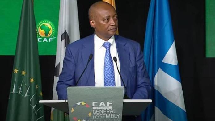 Patrice Motsepe, président de la CAF, lors d'une assemblée générale de l'instance africaine