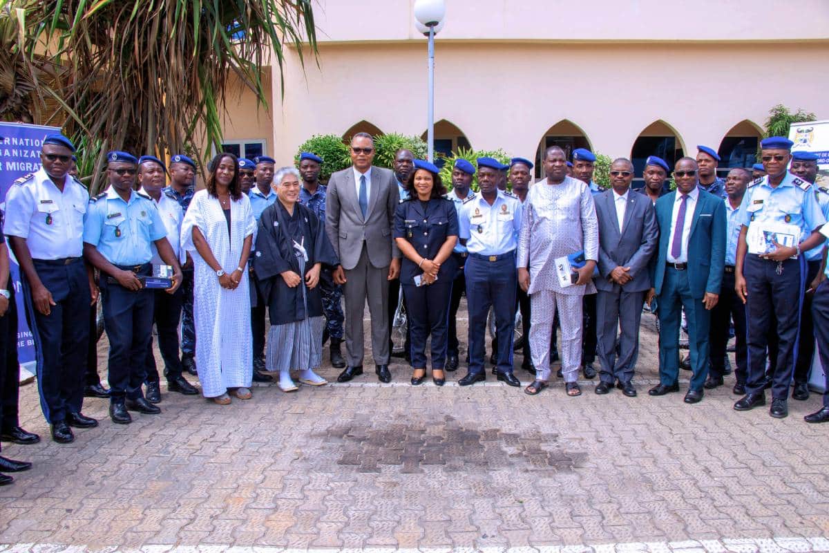 Bénin: remise d’équipements de patrouille au MISP par l’OIM et l’Ambassade du Japon PH: Faustin Sossou