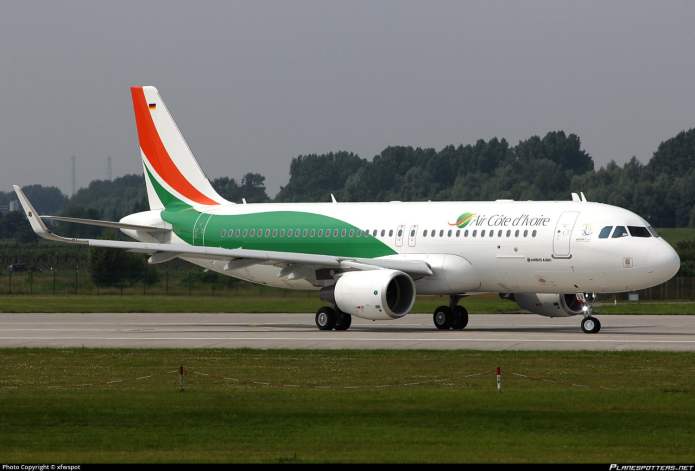 Un avion de la compagnie Air Côte d’Ivoire