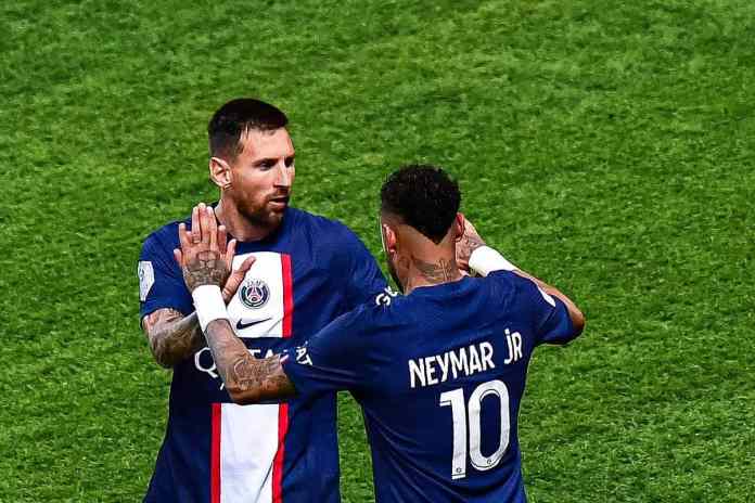 Lionel Messi et Neymar sous le maillot du PSG