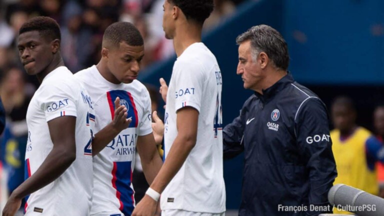 Christophe Galtier et Kylian MbappÃ©