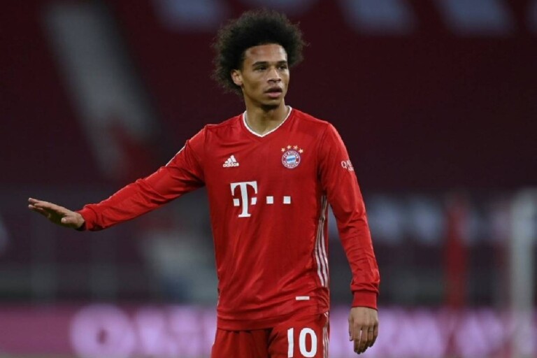 Leroy SanÃ© avec le maillot du Bayern Munich