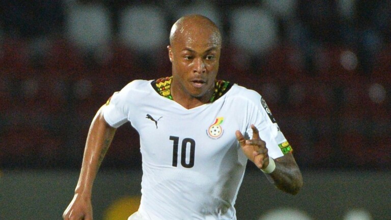 AndrÃ© Ayew avec le maillot du Ghana