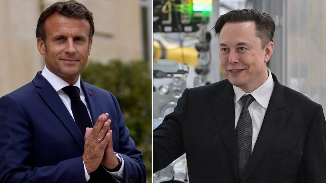 Emmanuel Macron et Elon Musk