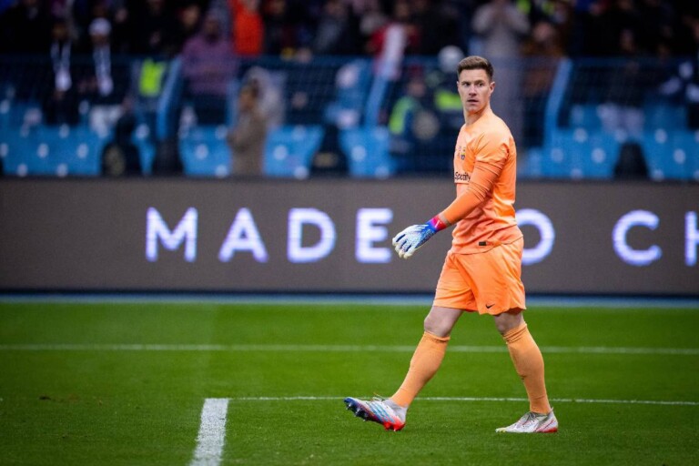 Marc-AndrÃ© ter Stegen avec le maillot du FC Barcelone