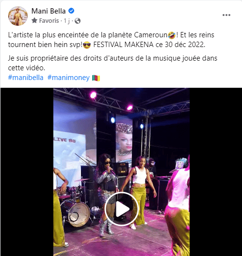 Cameroun / La chanteuse Mani Bella annonce une bonne nouvelle à ses fans