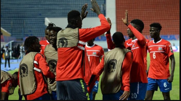 Les U20 de la Gambie célèbre leur victoire