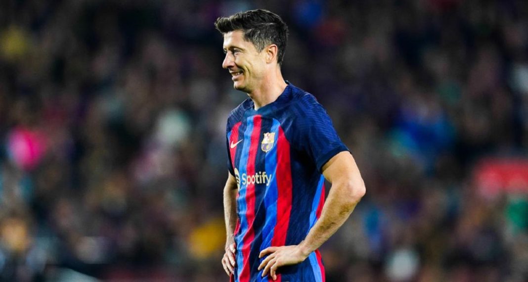 Robert Lewandowski, attaquant du BarÃ§a