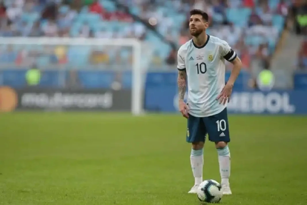 Lionel Messi lors d'un match avec l'Argentine