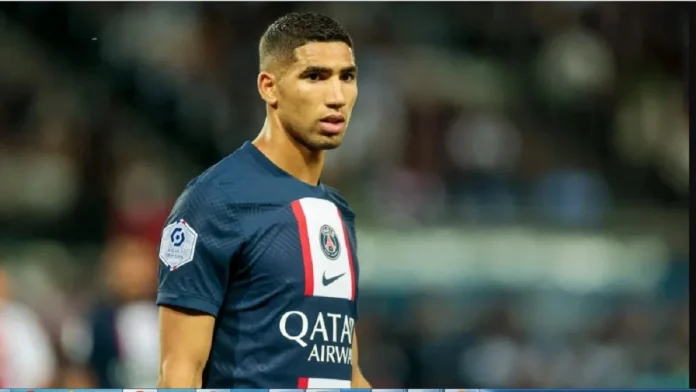 Le latéral droit du PSG, Achraf Hakimi