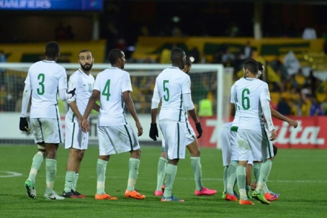 L'Arabie saoudite, lors d'un match des Ã©liminatoires du Mondial en Australie. AFP