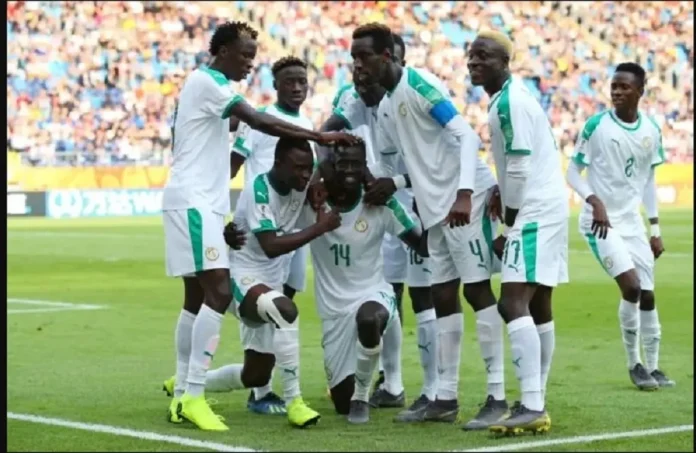 Des joueurs juniors de l'équipe de football du Sénégal