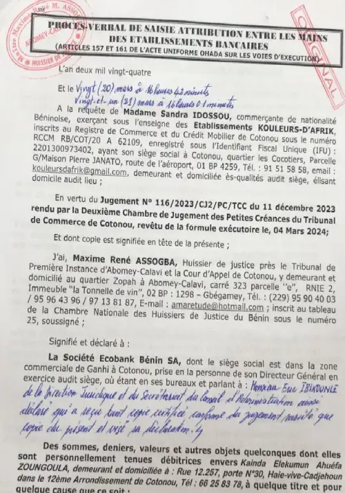 Bénin : une influenceuse condamnée par le tribunal pour émission de chèques sans provision