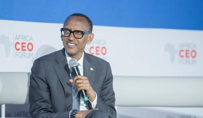 Le président rwandais, Paul Kagame. Africa CEO Forum 2024.