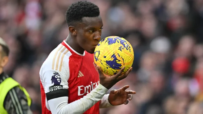 L'attaquant anglais Eddie Nketiah