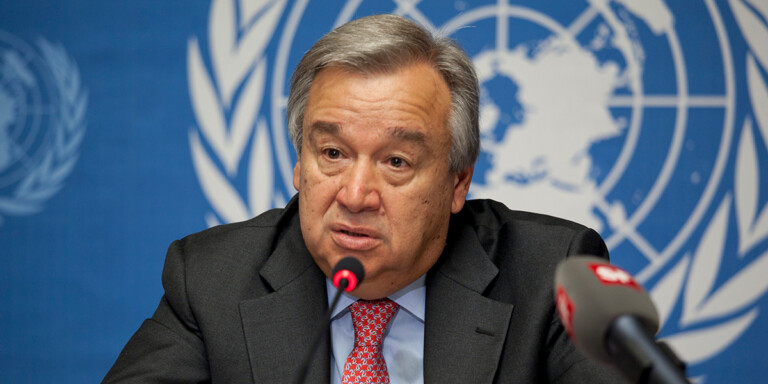 Le secrÃ©taire gÃ©nÃ©ral de l'ONU, AntÃ³nio Guterres