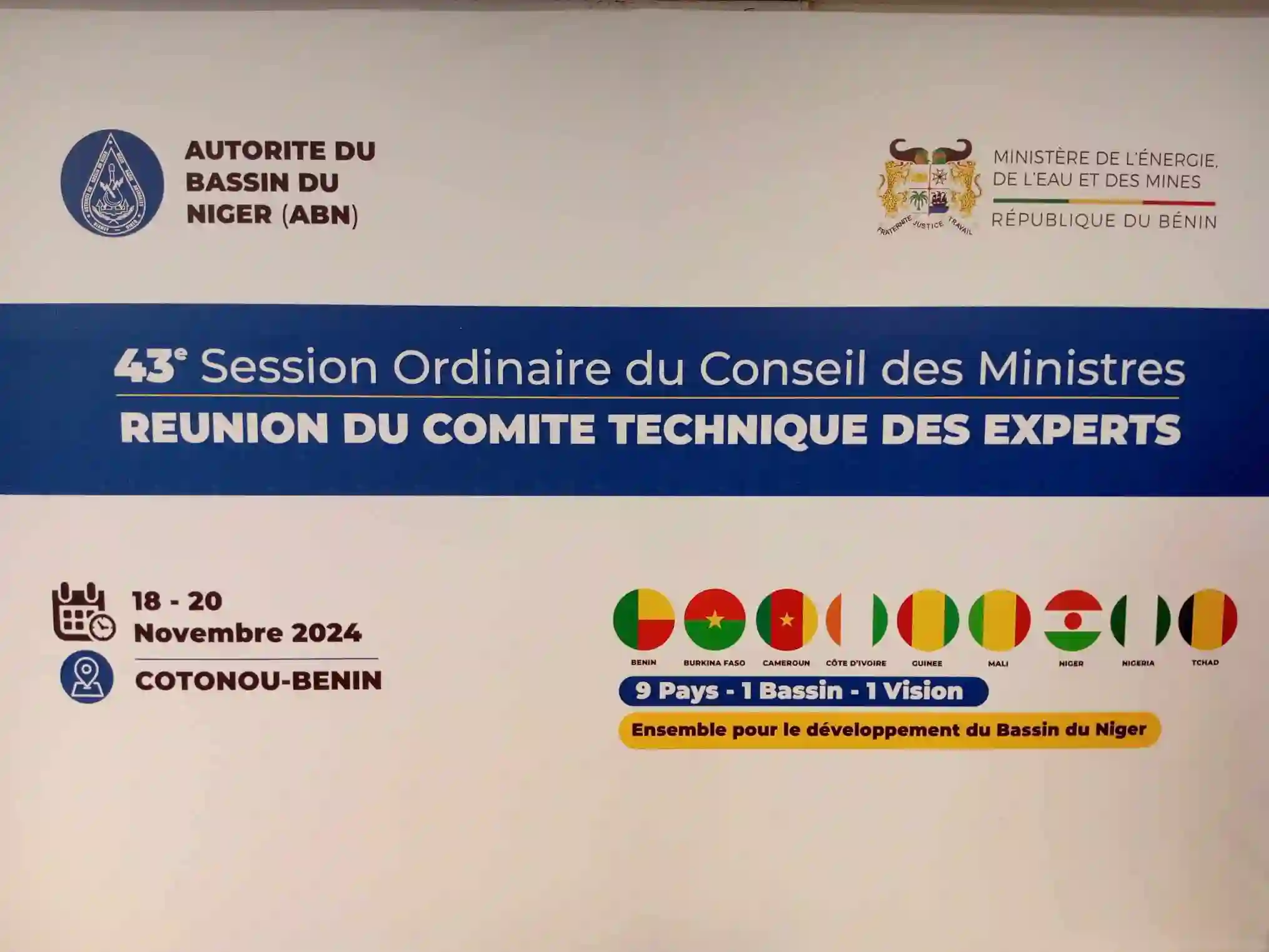 Lancement de la réunion du comité technique des experts de l'Autorité du Bassin du Niger à Cotonou