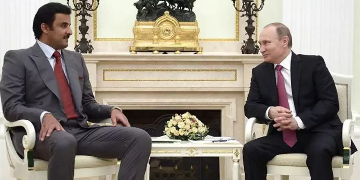 Vladimir Poutine et Tamim ben Hamad Al Thani