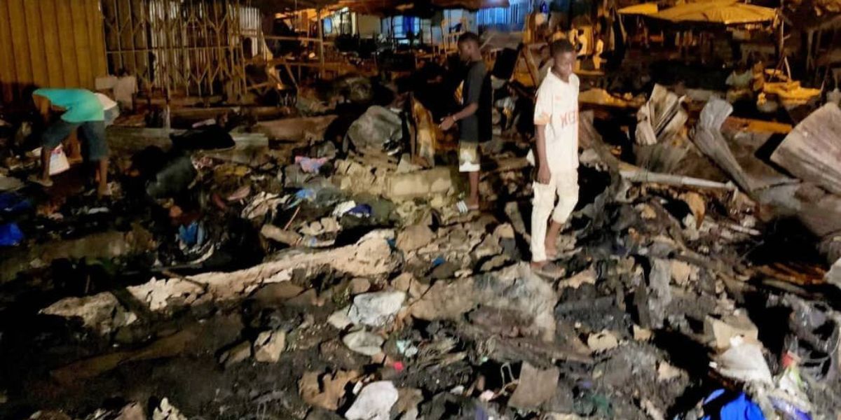 Incendie au marché de Songon Agban en Côte d'Ivoire