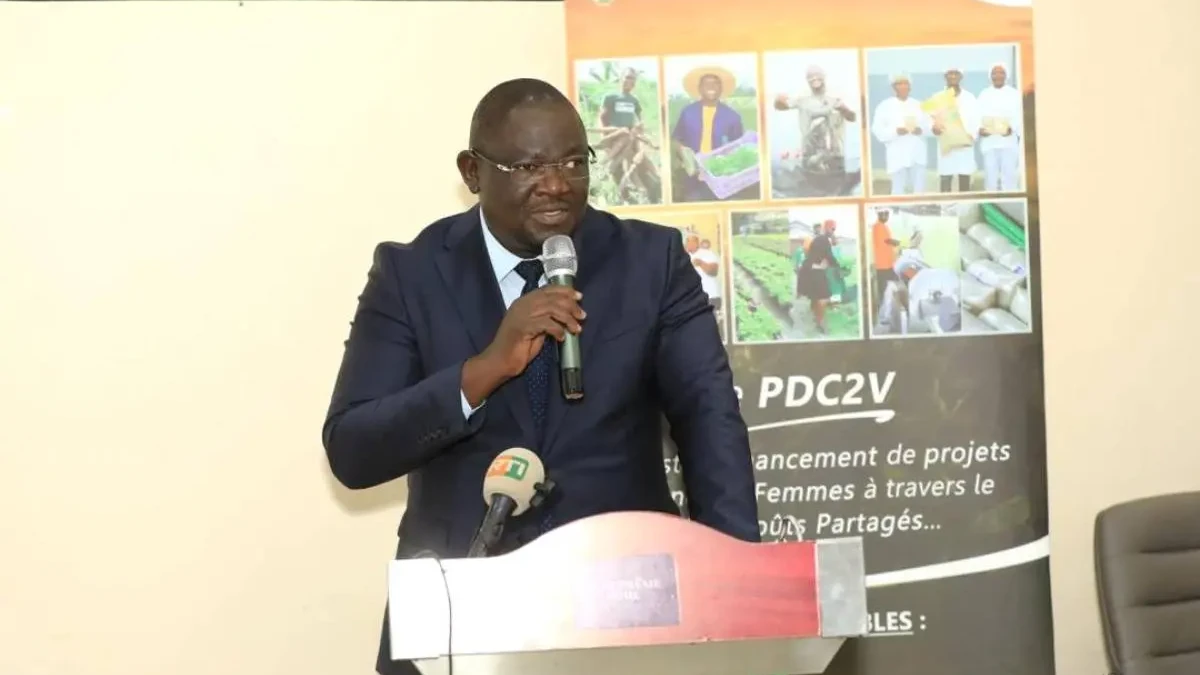 le ministre délégué chargé des Productions vivrières Bernard Kini Comoé à l'issue d'un atelier national tenu du 28 au 30 avril à Abidjan.