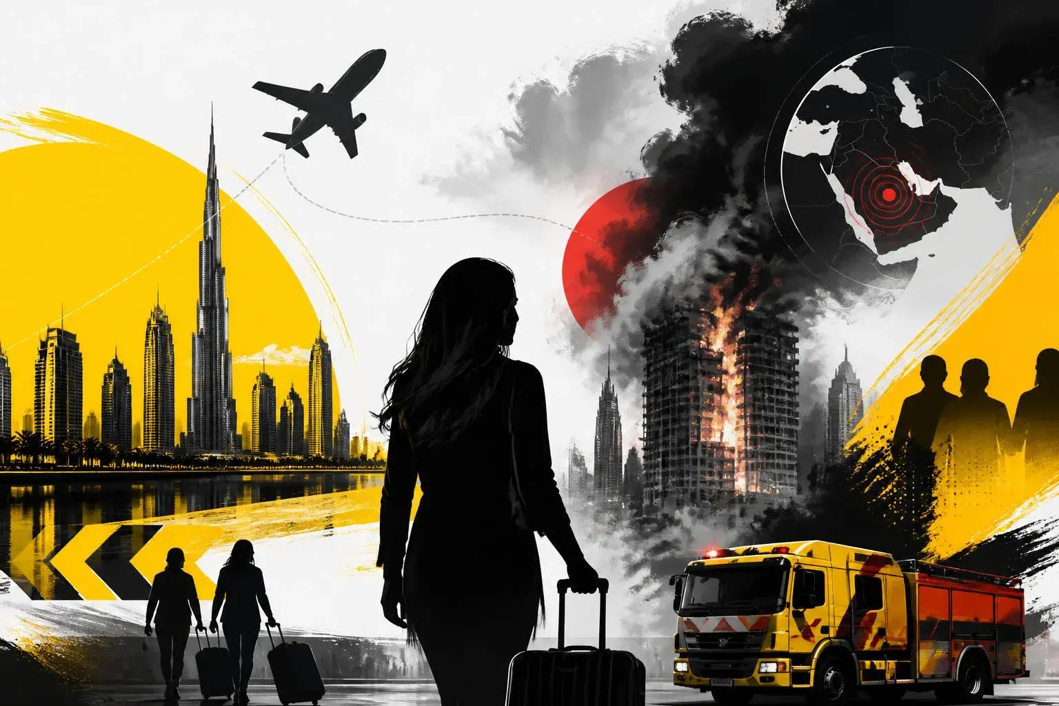 Illustration editoriale pour Iris Mittenaere évacuée en urgence après un incendie