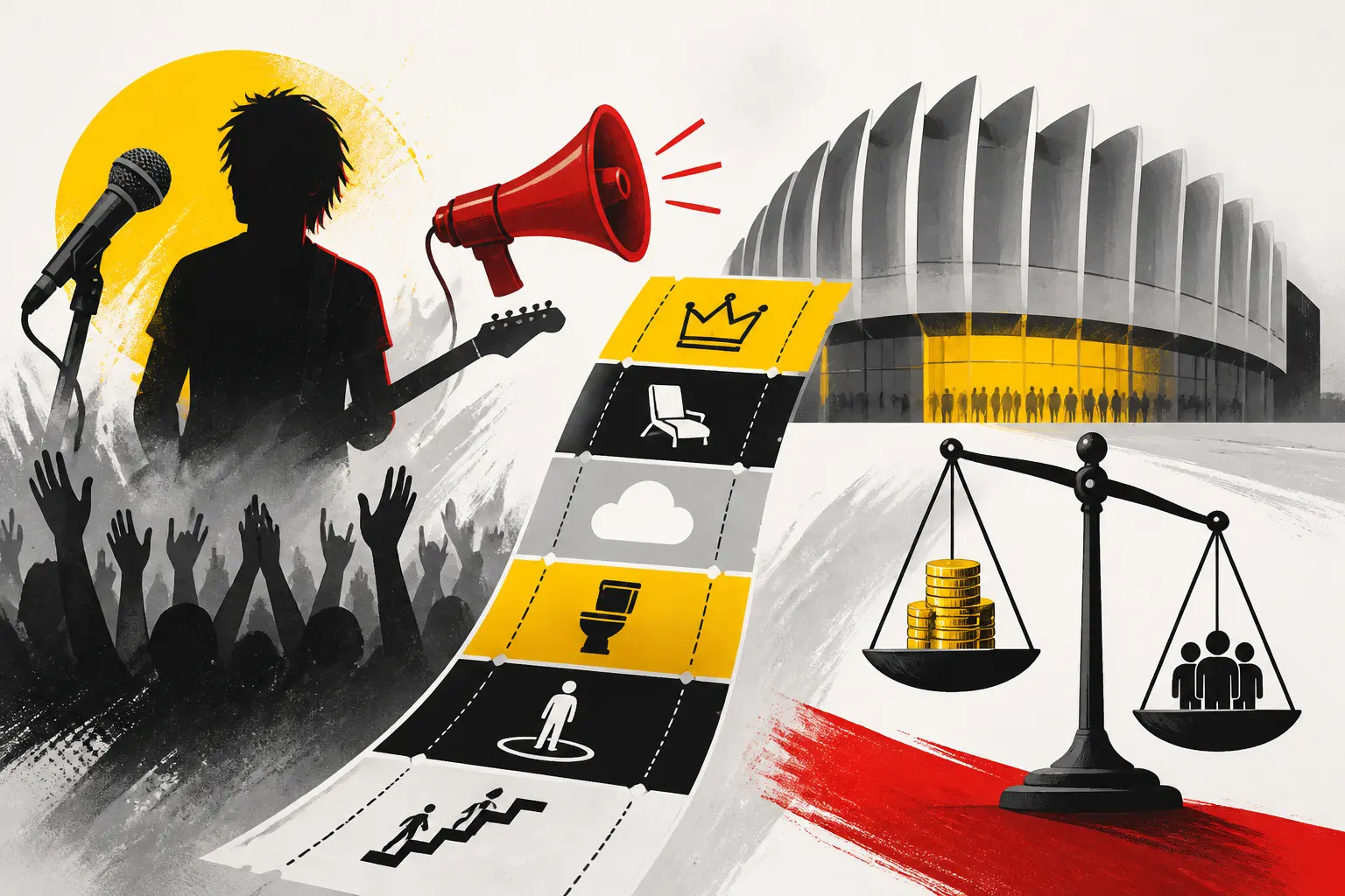 Illustration editoriale pour Céline Dion visée par la parodie d&rsquo;Indochine sur les tarifs de ses concerts à la Défense Arena