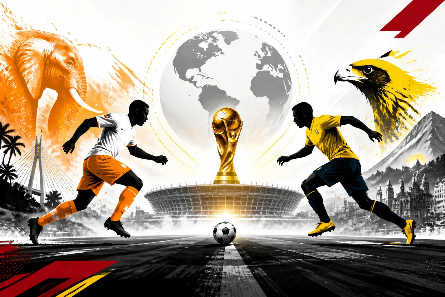Illustration du match Côte d'Ivoire VS Équateur, le 15/06/2026 00:00, stade Lincoln Financial Field