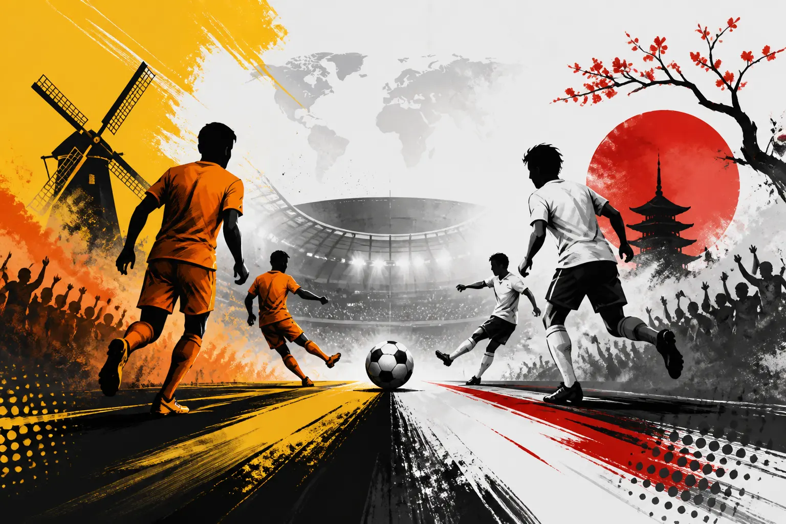 Illustration du match Pays-Bas VS Japon, le 14/06/2026 21:00, stade AT&T Stadium