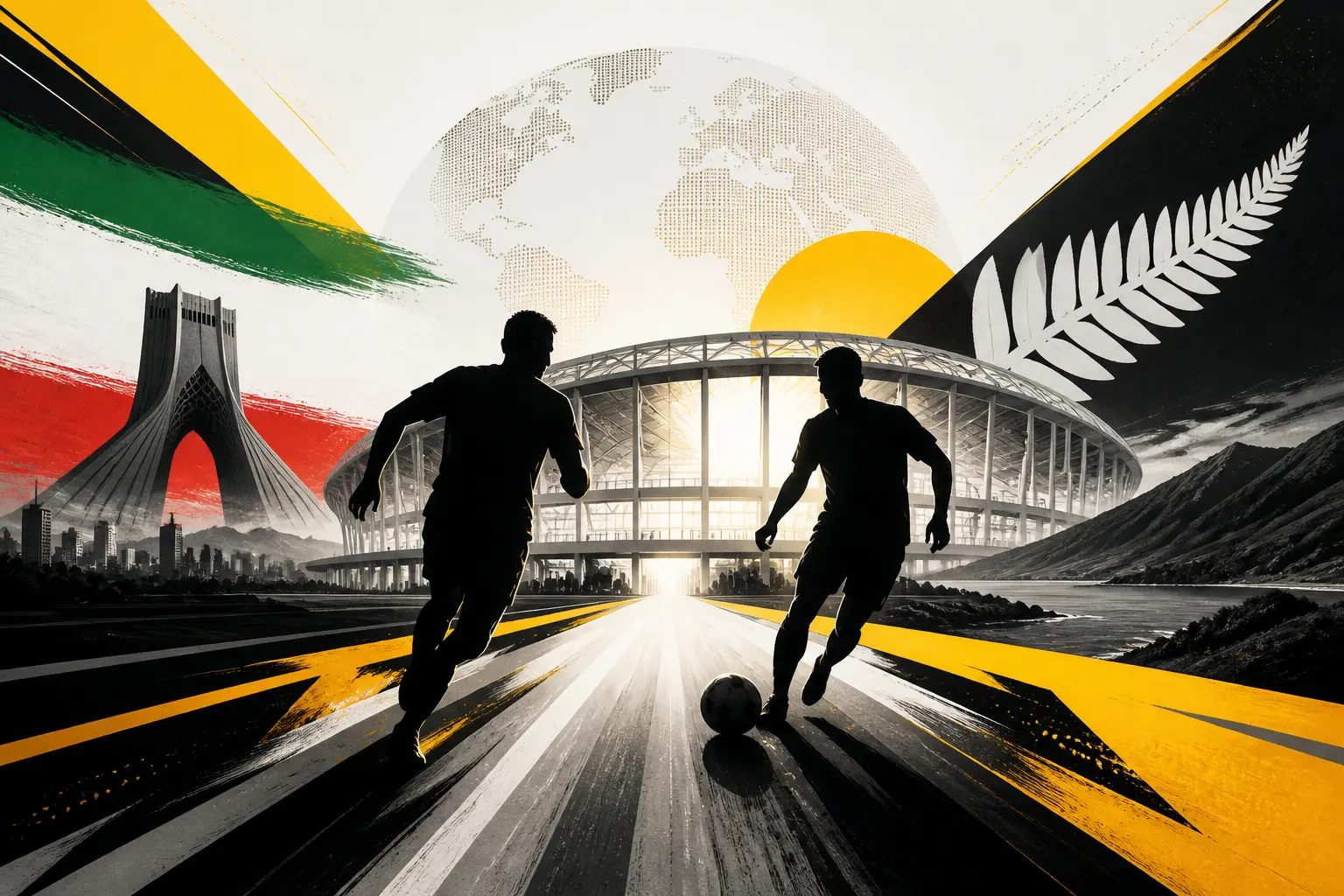Illustration du match Iran VS Nouvelle-Zélande, le 16/06/2026 02:00, stade SoFi Stadium
