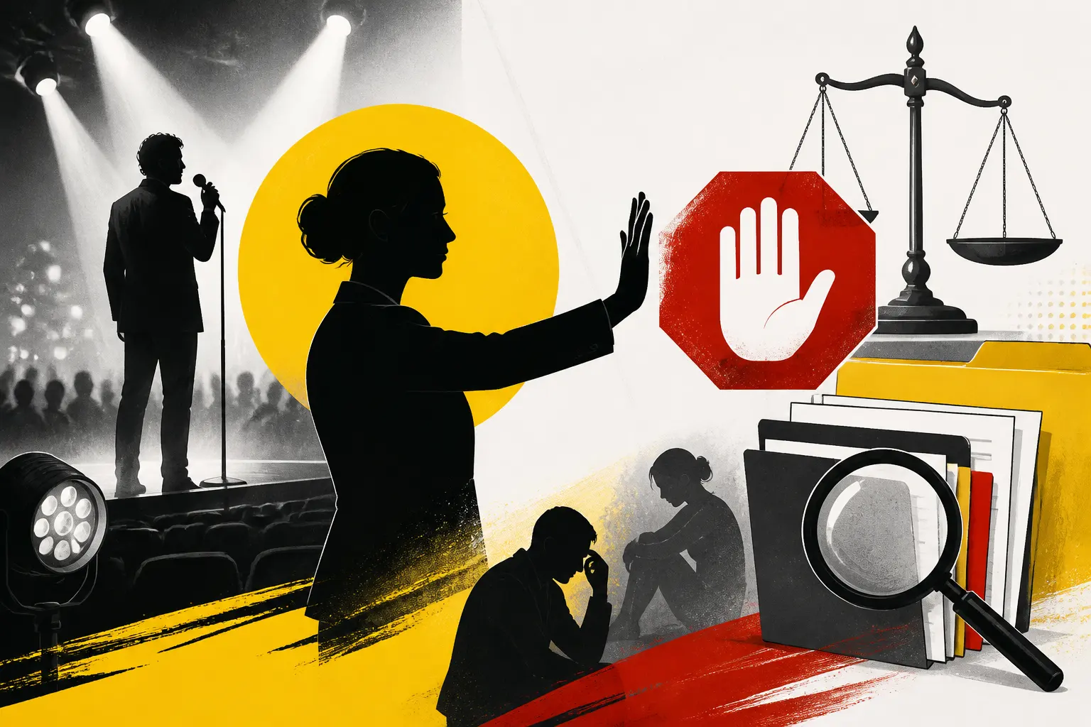 Illustration editoriale pour Patrick Bruel accusé de viols : Aurore Bergé lui conseille de se retirer pendant l&rsquo;enquête